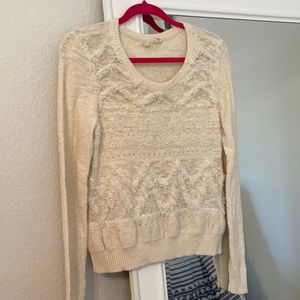 Like New Anthropologie Cream Sweater